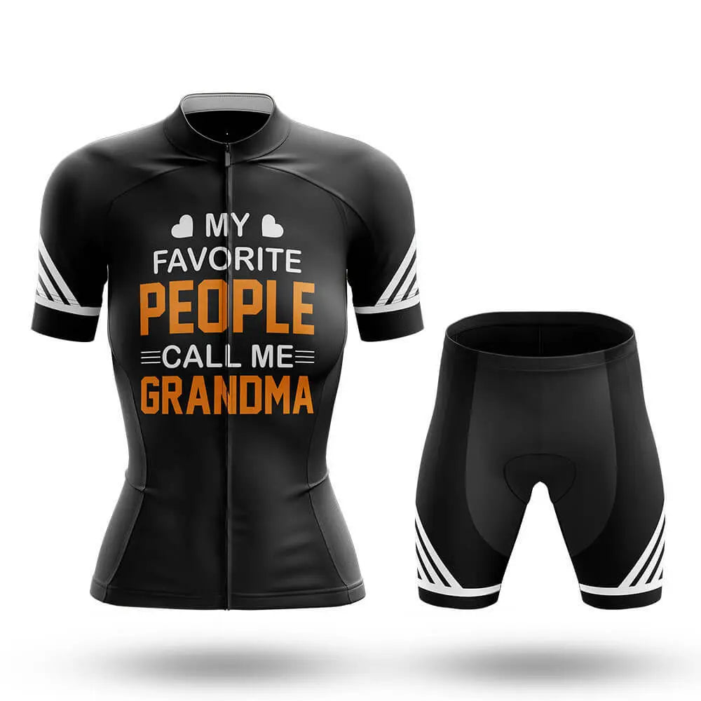 Call Me Grandma - Black - Women Cycling Kit