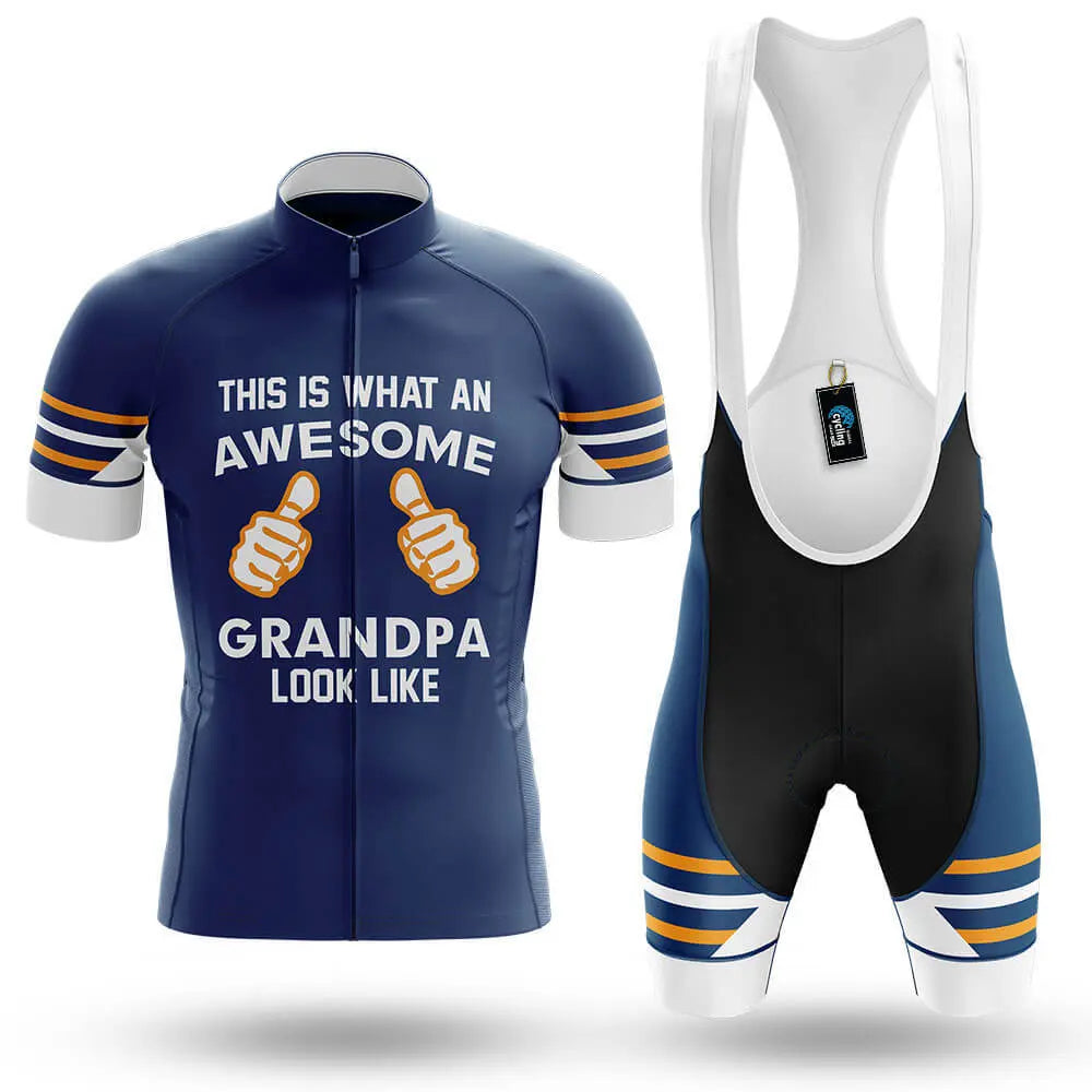 Awesome Grandpa V3 - Navy - Men's Cycling Kit