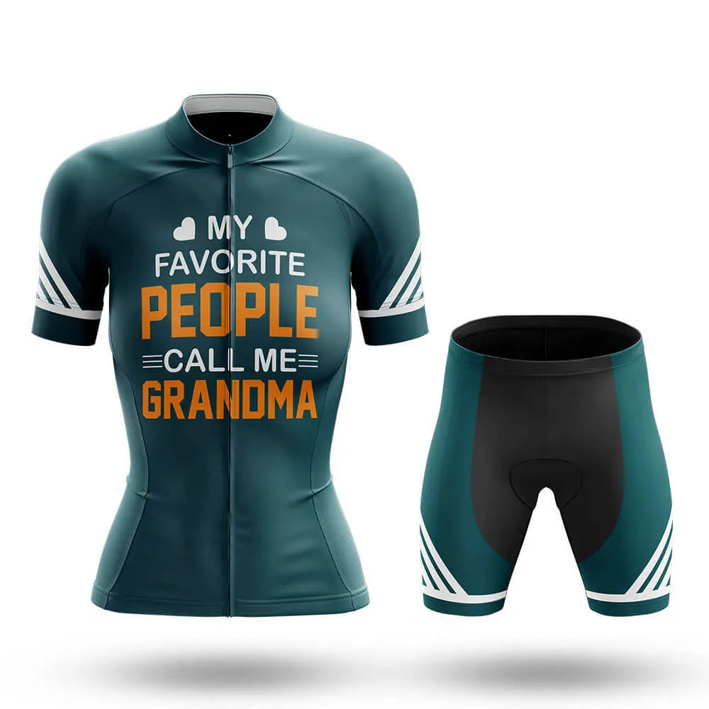 Call Me Grandma - Green - Women Cycling Kit
