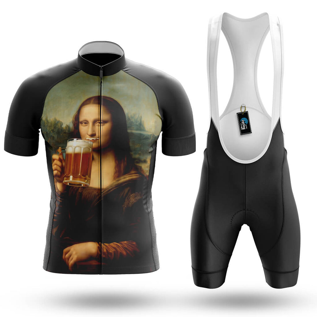 Mona Lisa Drinking Beer - Men's Cycling Kit