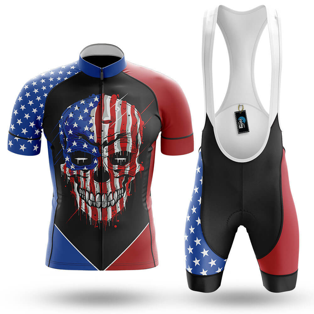 USA Flag Skull V2 - Men's Cycling Kit