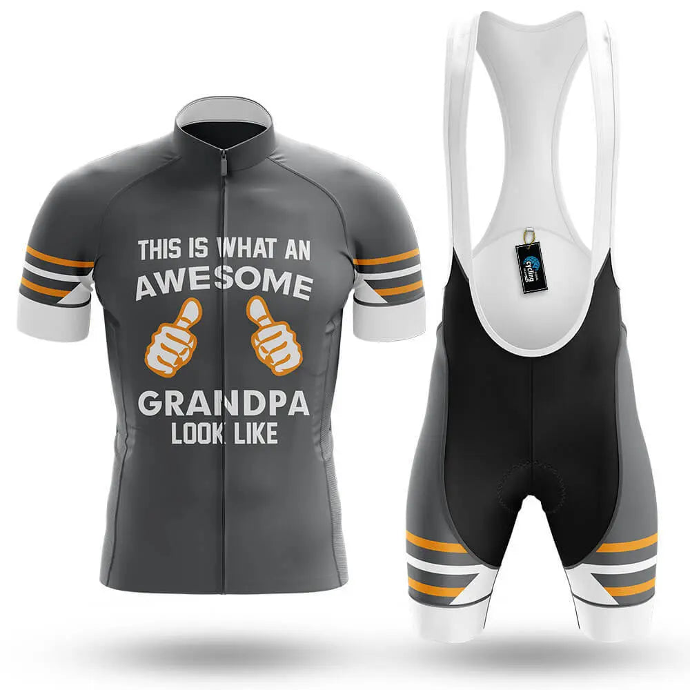 Awesome Grandpa V3 - Grey - Men's Cycling Kit