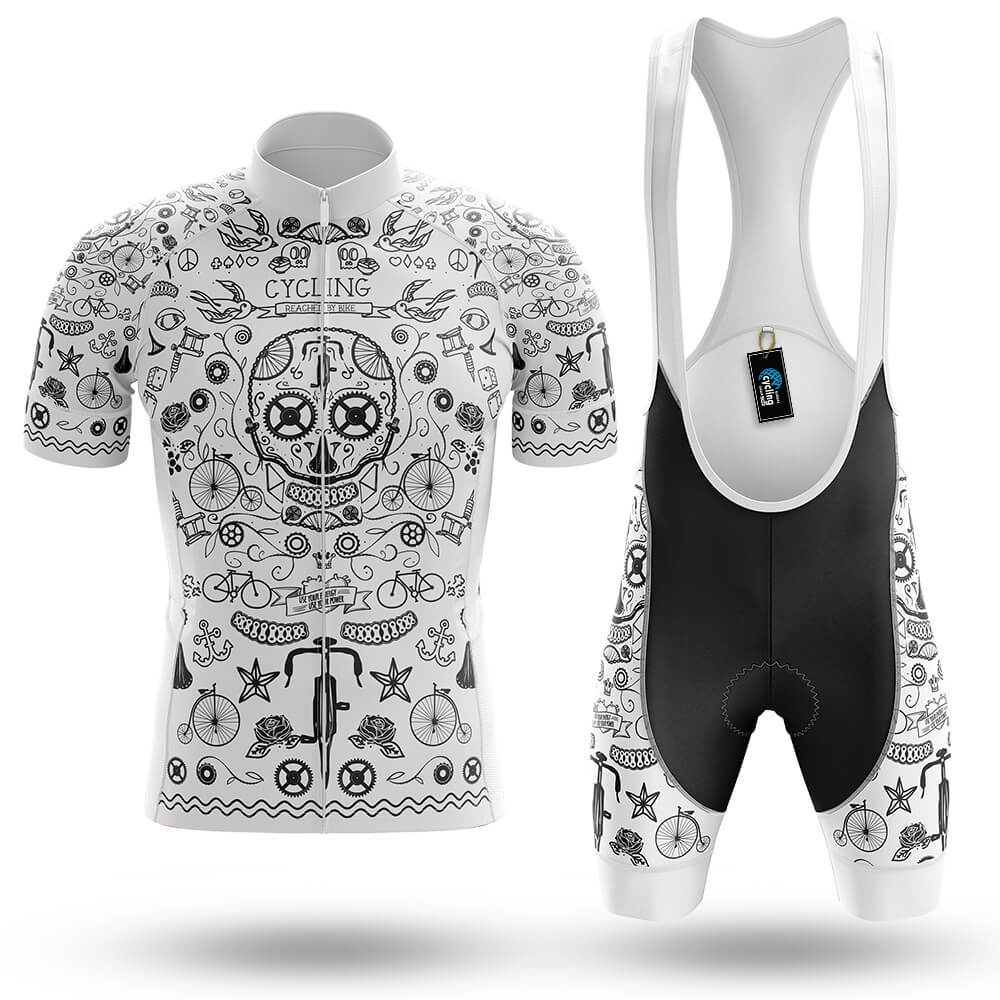 White Tattoo Cycling Jersey - Men's Cycling Kit