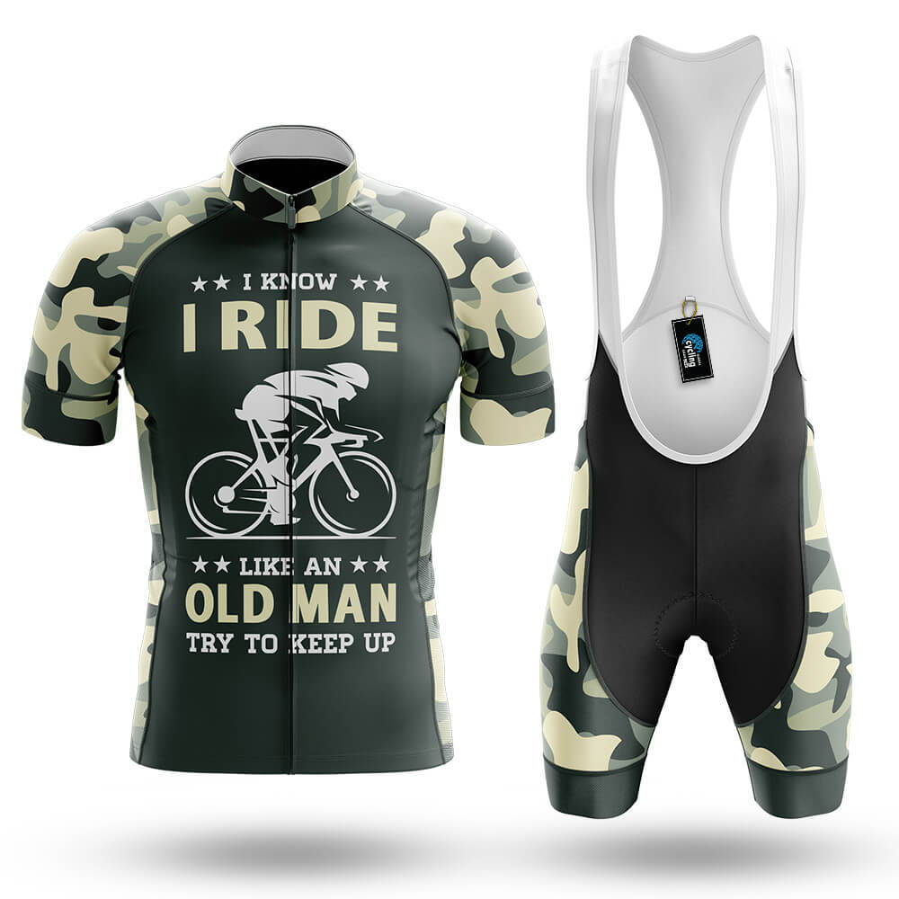 I Ride Like An Old Man V8 - Men's Cycling Kit
