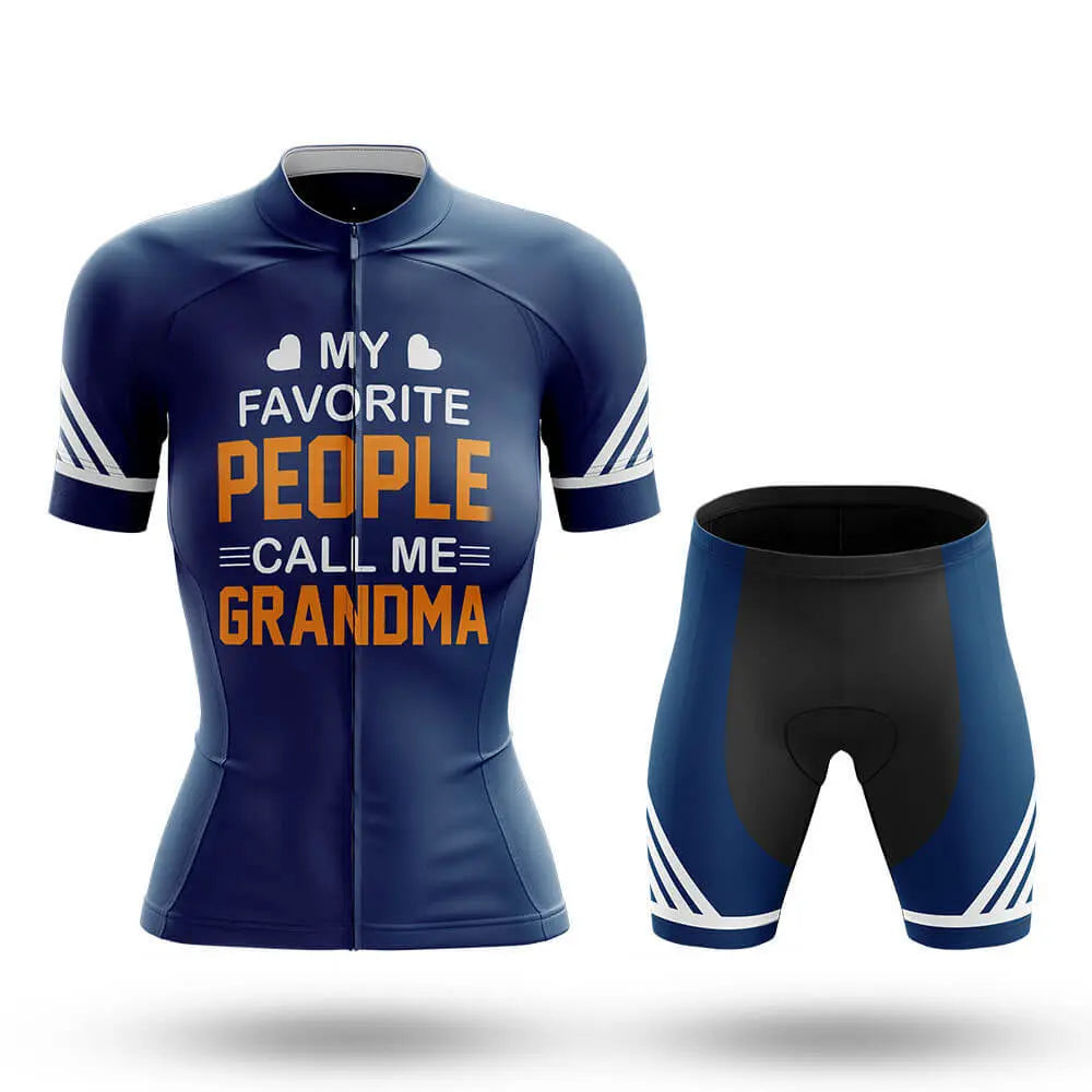 Call Me Grandma - Navy - Women Cycling Kit