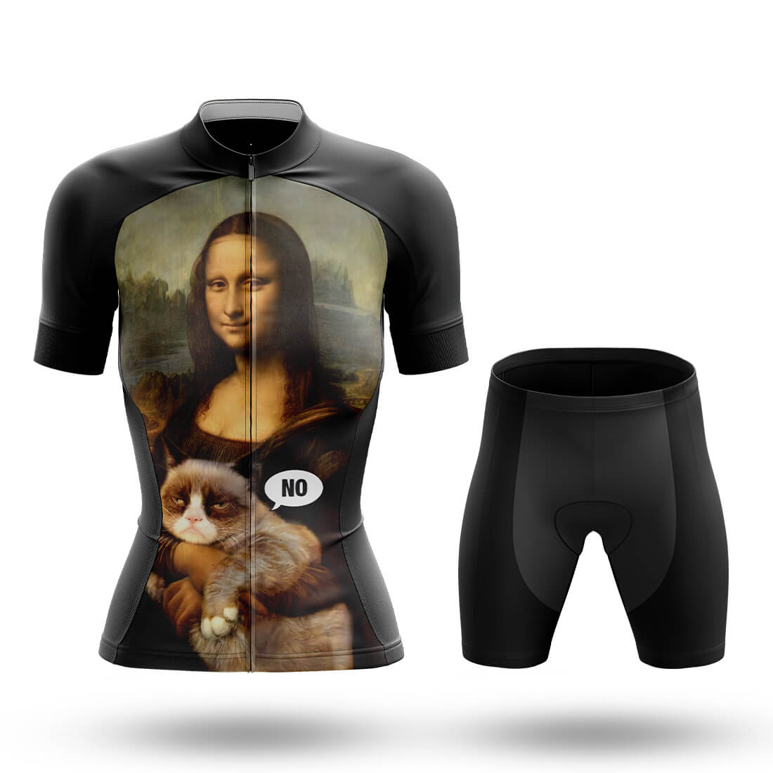 Mona Lisa With Cat - Women's Cycling Kit