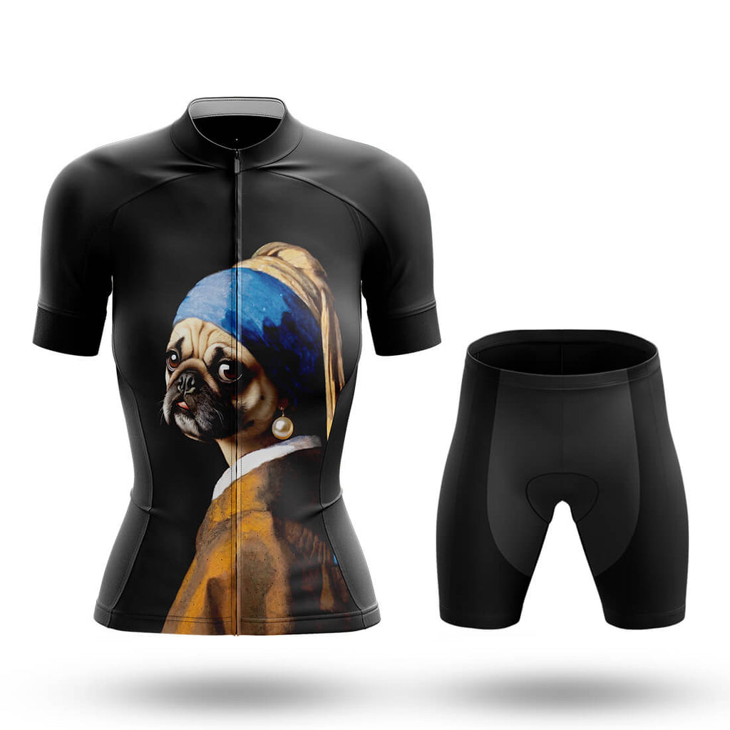 Pearl Earring Pug Dog - Women's Cycling Kit