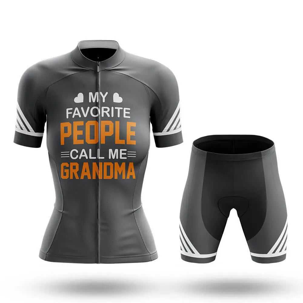 Call Me Grandma - Grey - Women Cycling Kit