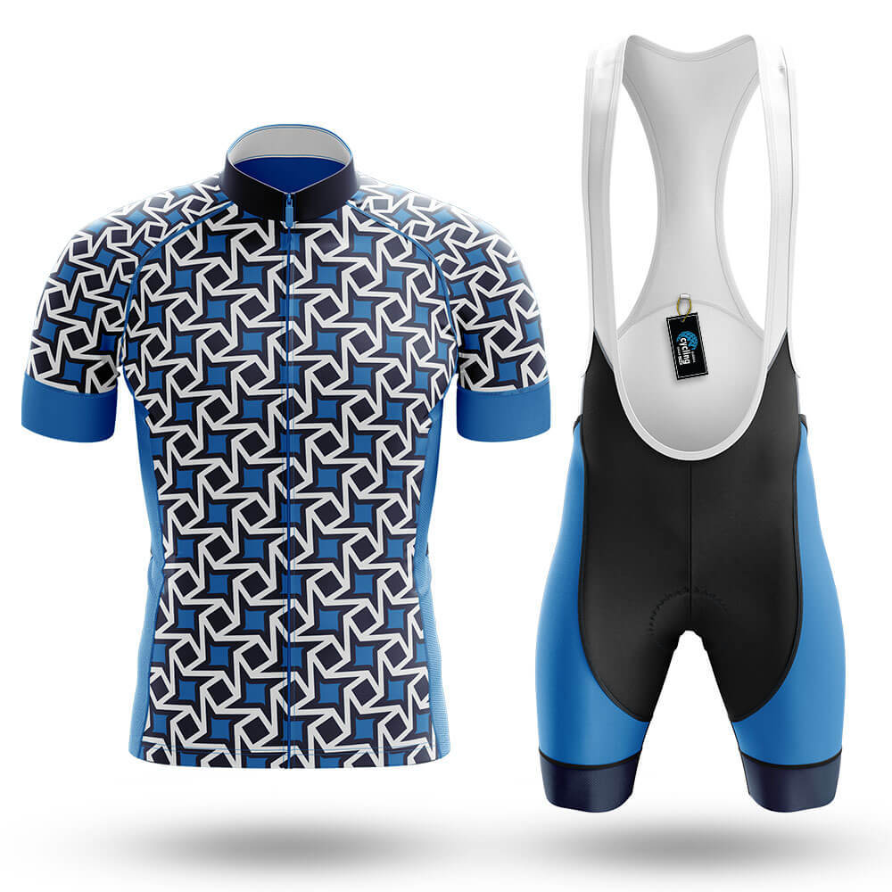 Tiny Pattern - Blue - Men's Cycling Kit
