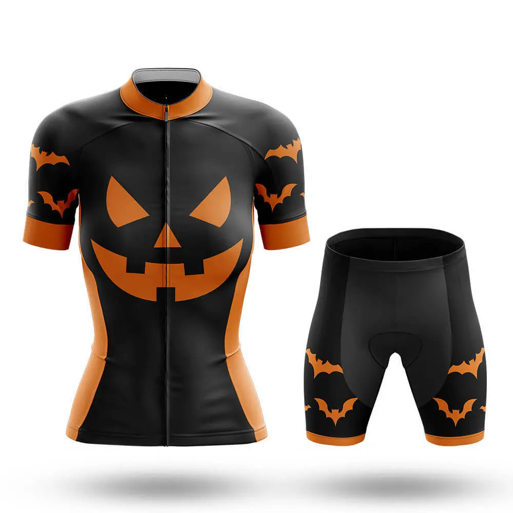Pumpkin Face - Black - Women - Cycling Kit