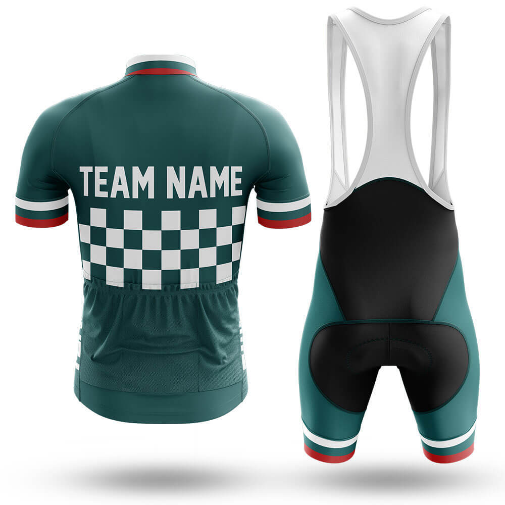 Custom Team Name M7 Green - Men's Cycling Kit