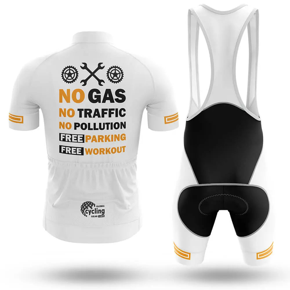 No Gas - White - Men's Cycling Kit