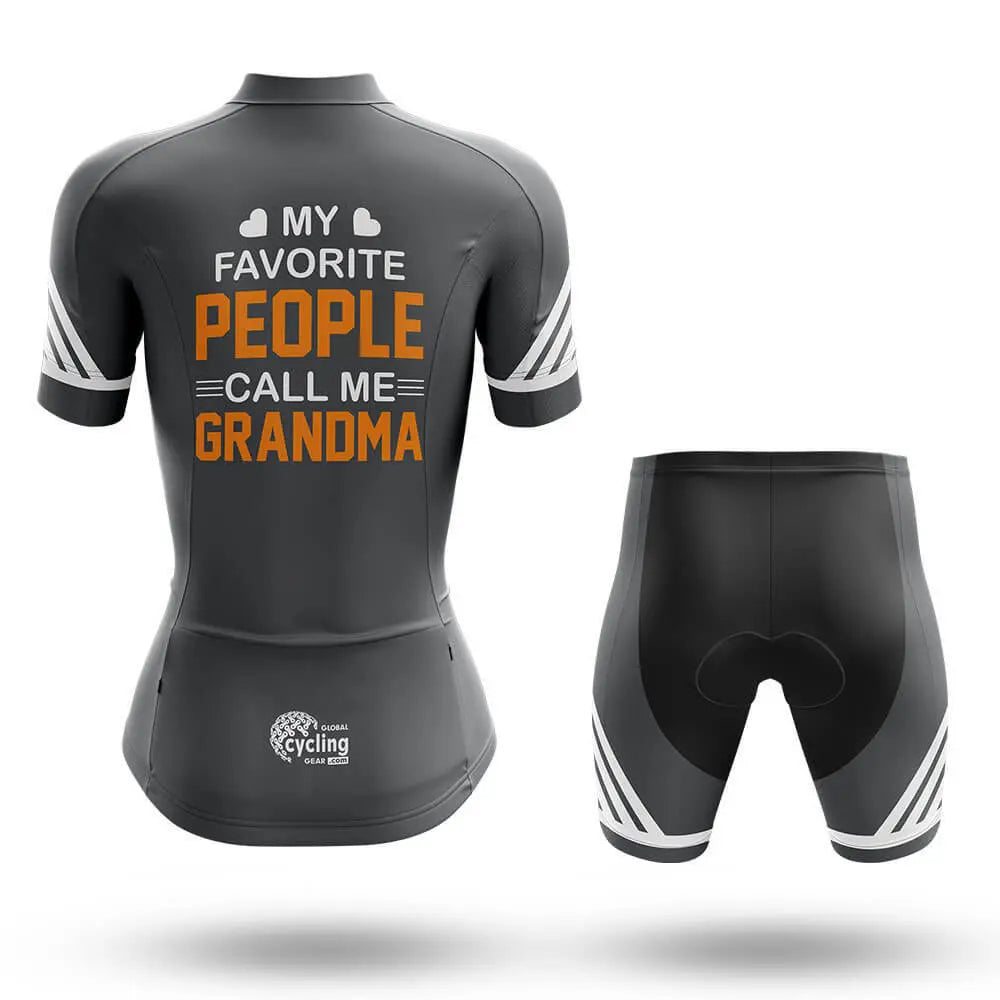 Call Me Grandma - Grey - Women Cycling Kit