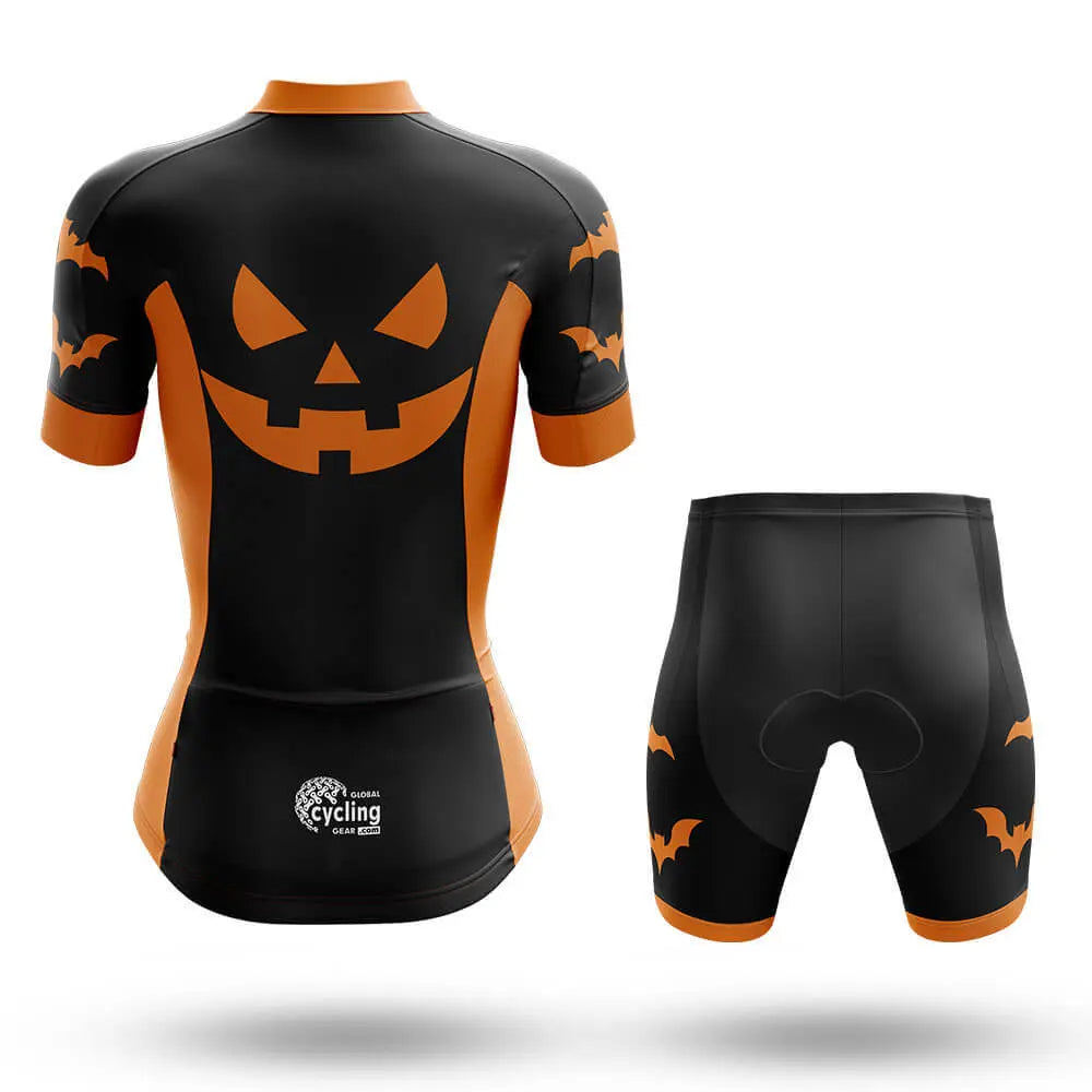 Pumpkin Face - Black - Women - Cycling Kit