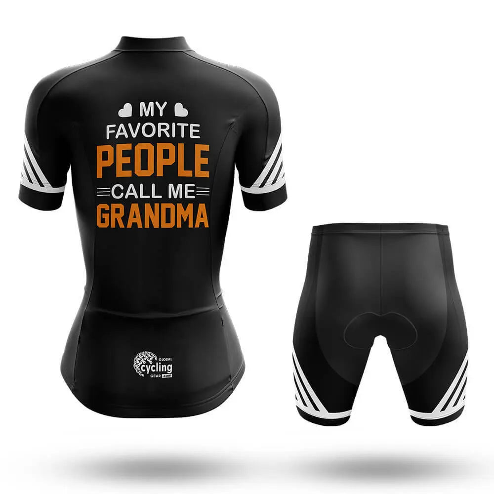 Call Me Grandma - Black - Women Cycling Kit