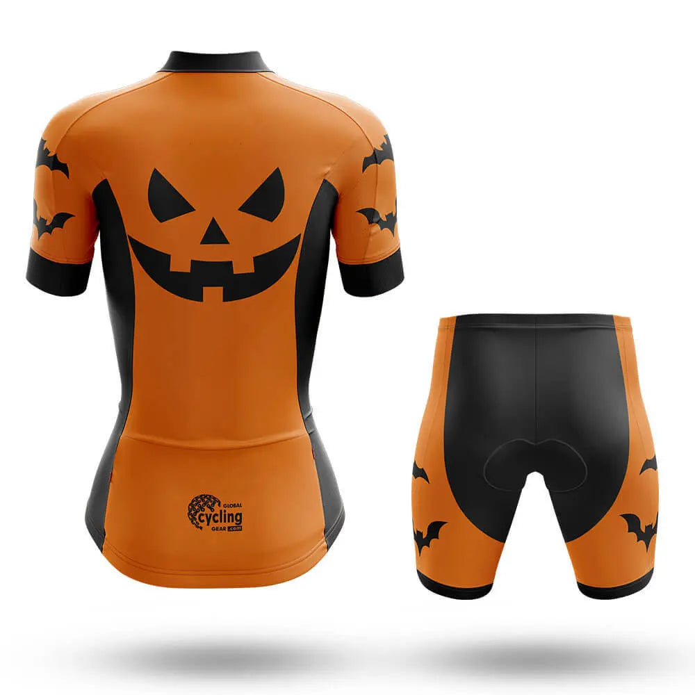 Pumpkin Face - Orange - Women - Cycling Kit