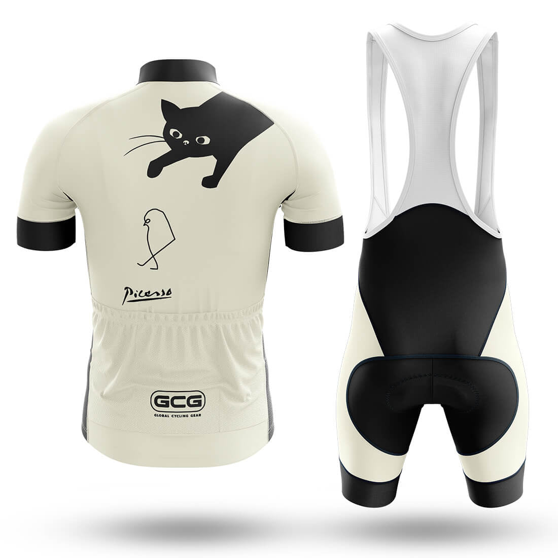 Cat Stalking Picasso Bird - Men's Cycling Kit