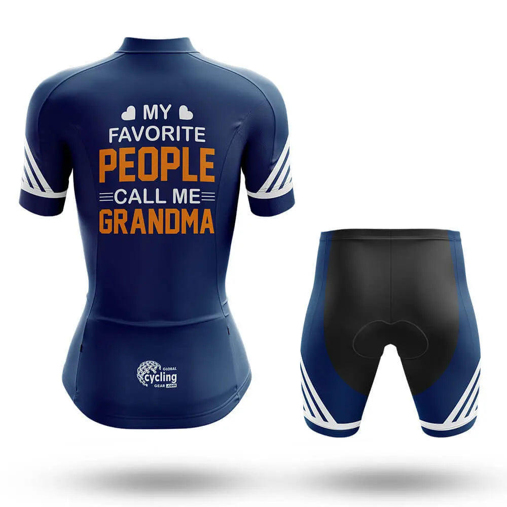 Call Me Grandma - Navy - Women Cycling Kit