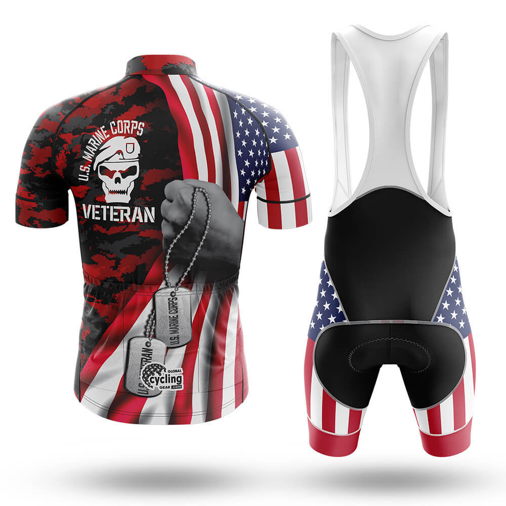 US Marine Veteran Flag - Men's Cycling Kit
