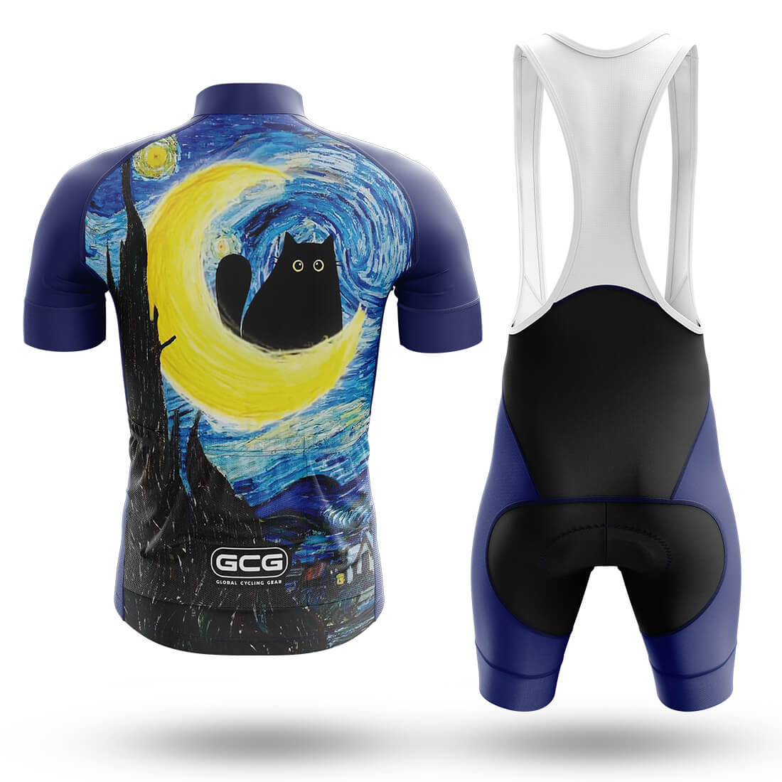 Starry Night Cat - Men's Cycling Kit