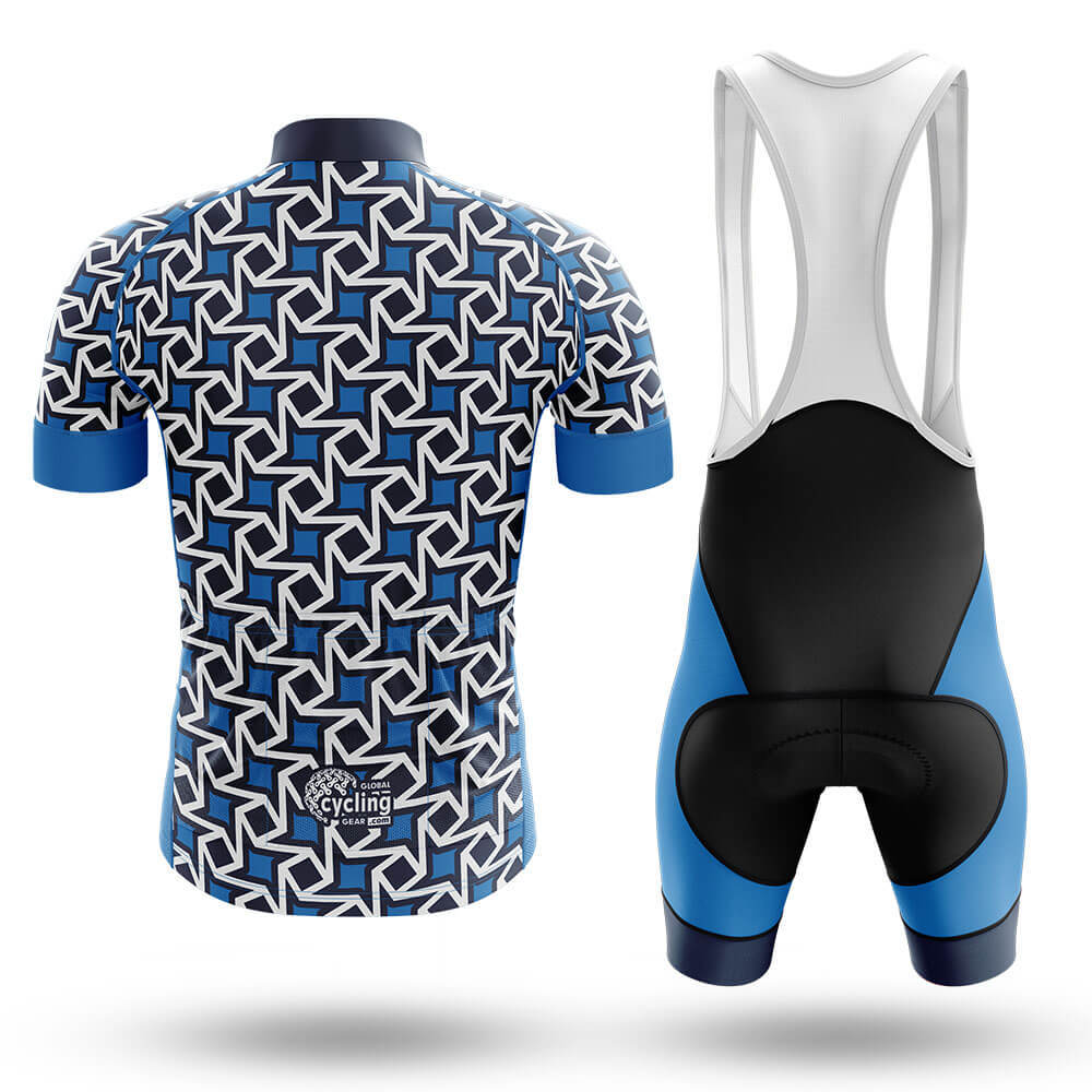 Tiny Pattern - Blue - Men's Cycling Kit