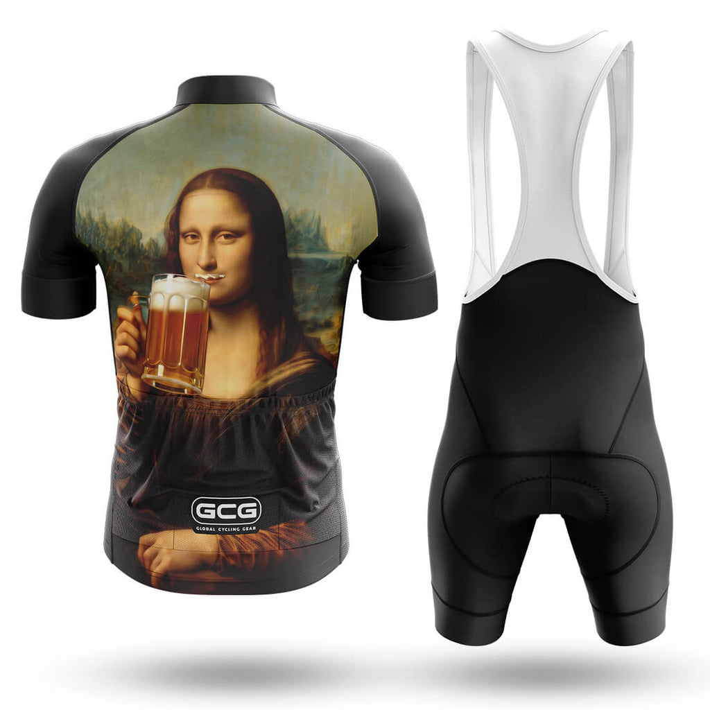 Mona Lisa Drinking Beer - Men's Cycling Kit