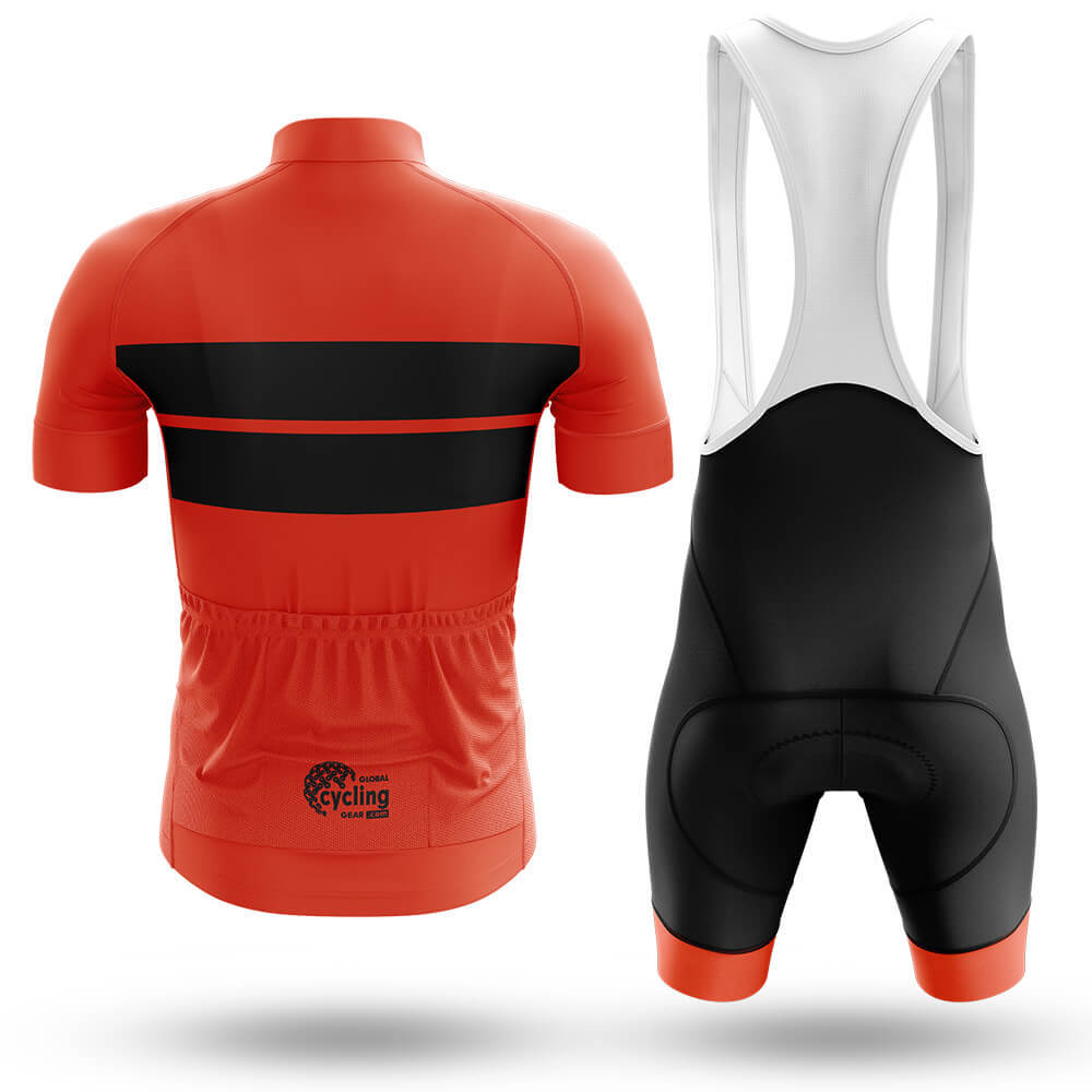 Retro Two Stripes - Orange - Men's Cycling Kit