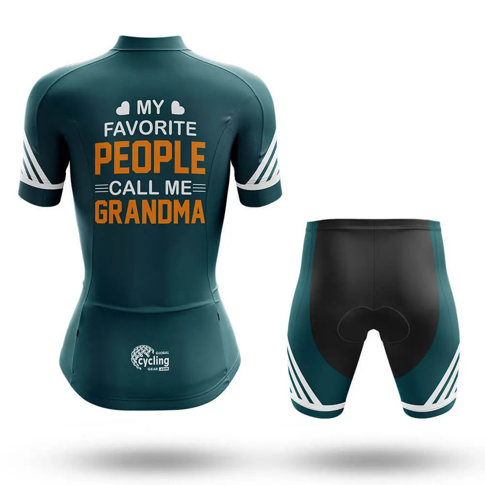 Call Me Grandma - Green - Women Cycling Kit