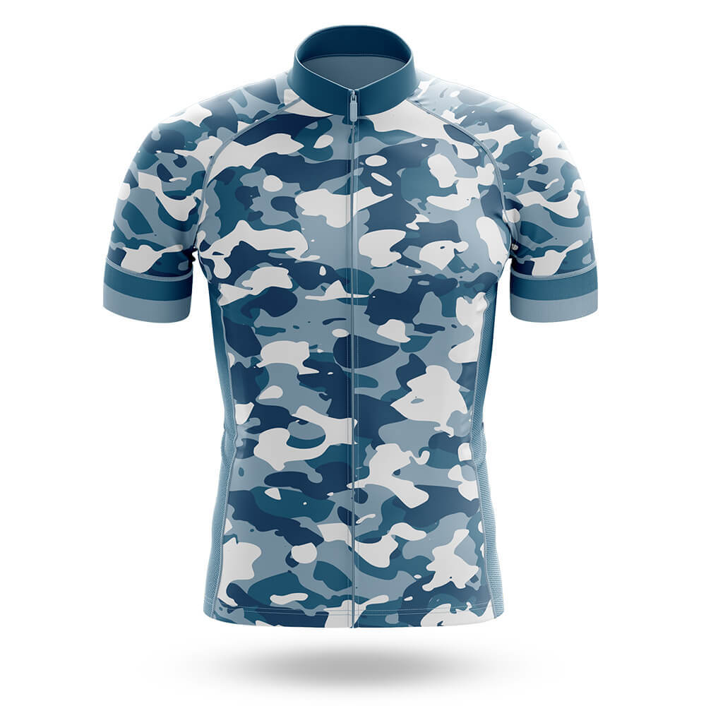 Blue Camo Cycling Jersey