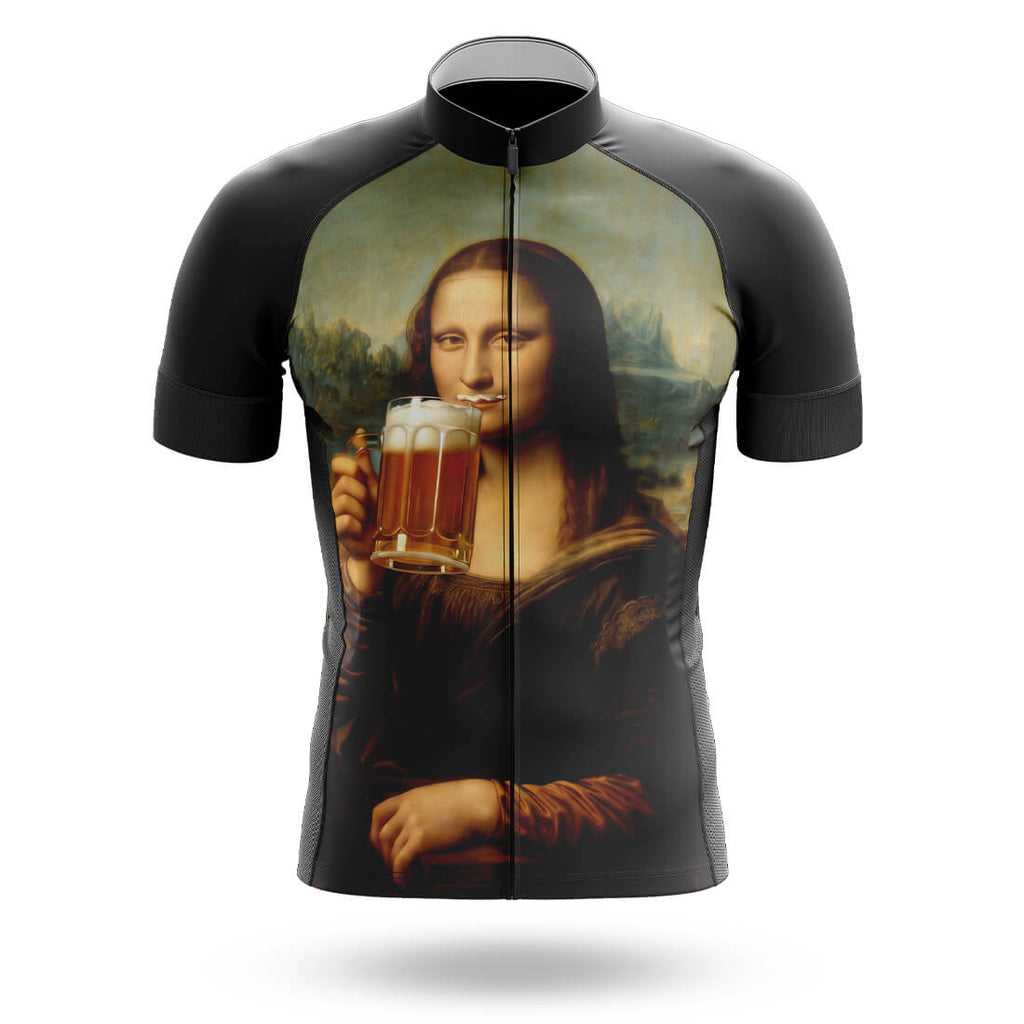 Mona Lisa Drinking Beer - Men's Cycling Kit