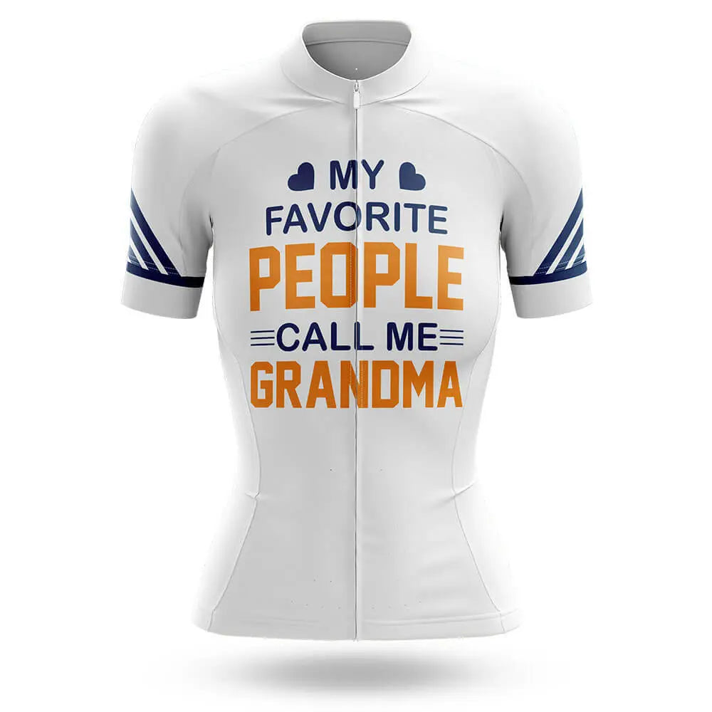 Call Me Grandma - White - Women Cycling Kit