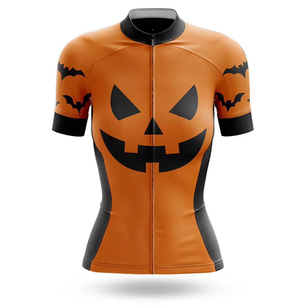 Pumpkin Face - Orange - Women - Cycling Kit