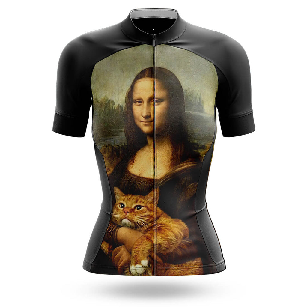 Mona Lisa With Orange Cat - Women's Cycling Kit