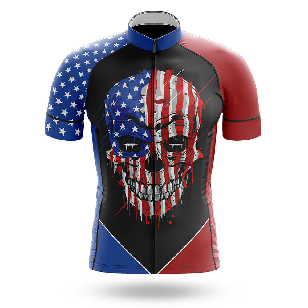 USA Flag Skull V2 - Men's Cycling Kit