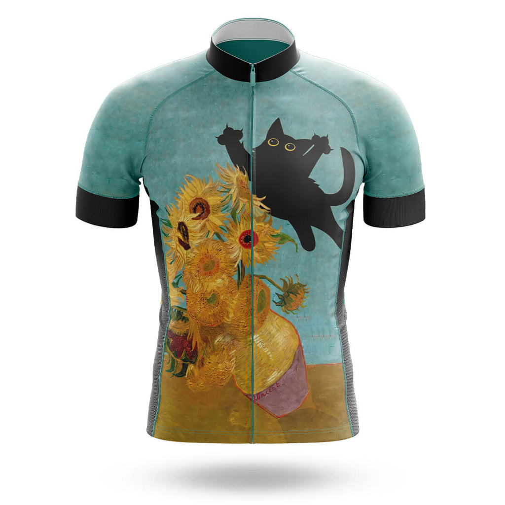 Black Cat Sunflower - Men's Cycling Kit