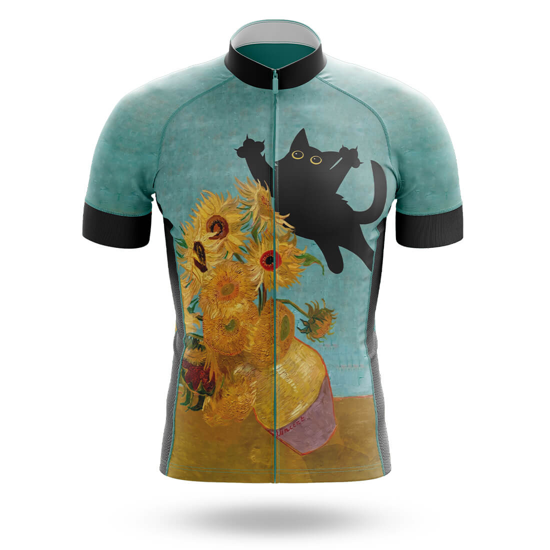 Black Cat Sunflower - Men's Cycling Kit