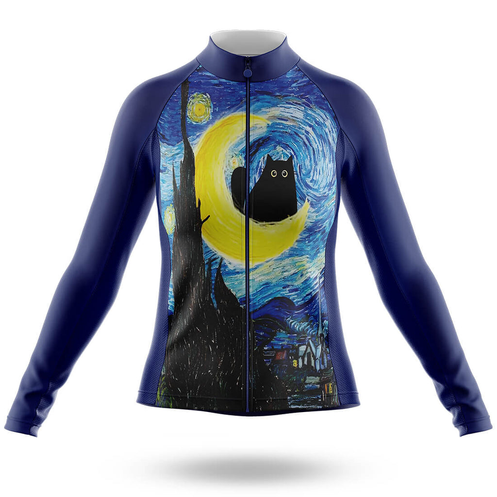 Starry Night Cat - Women's Cycling Kit