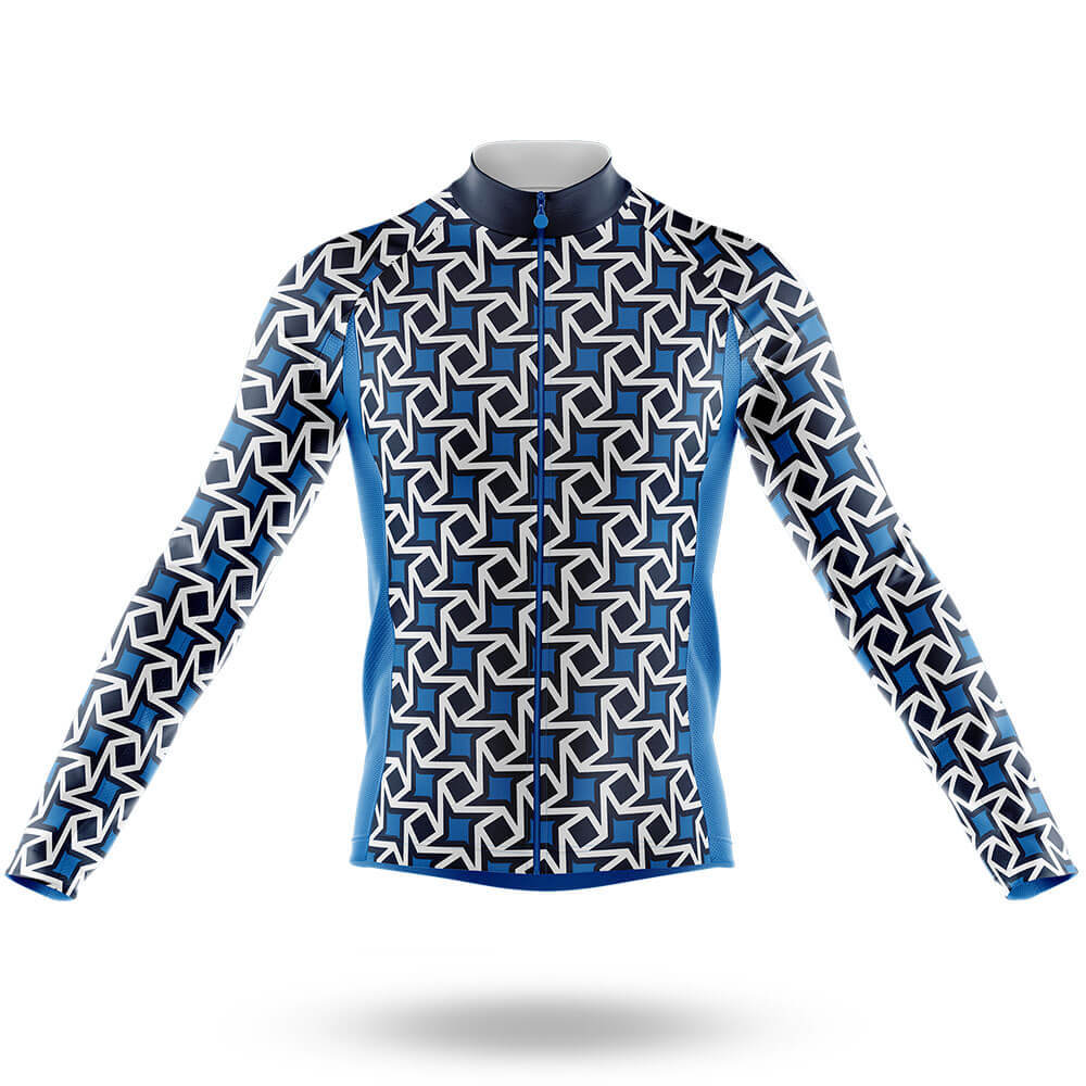 Tiny Pattern - Blue - Men's Cycling Kit