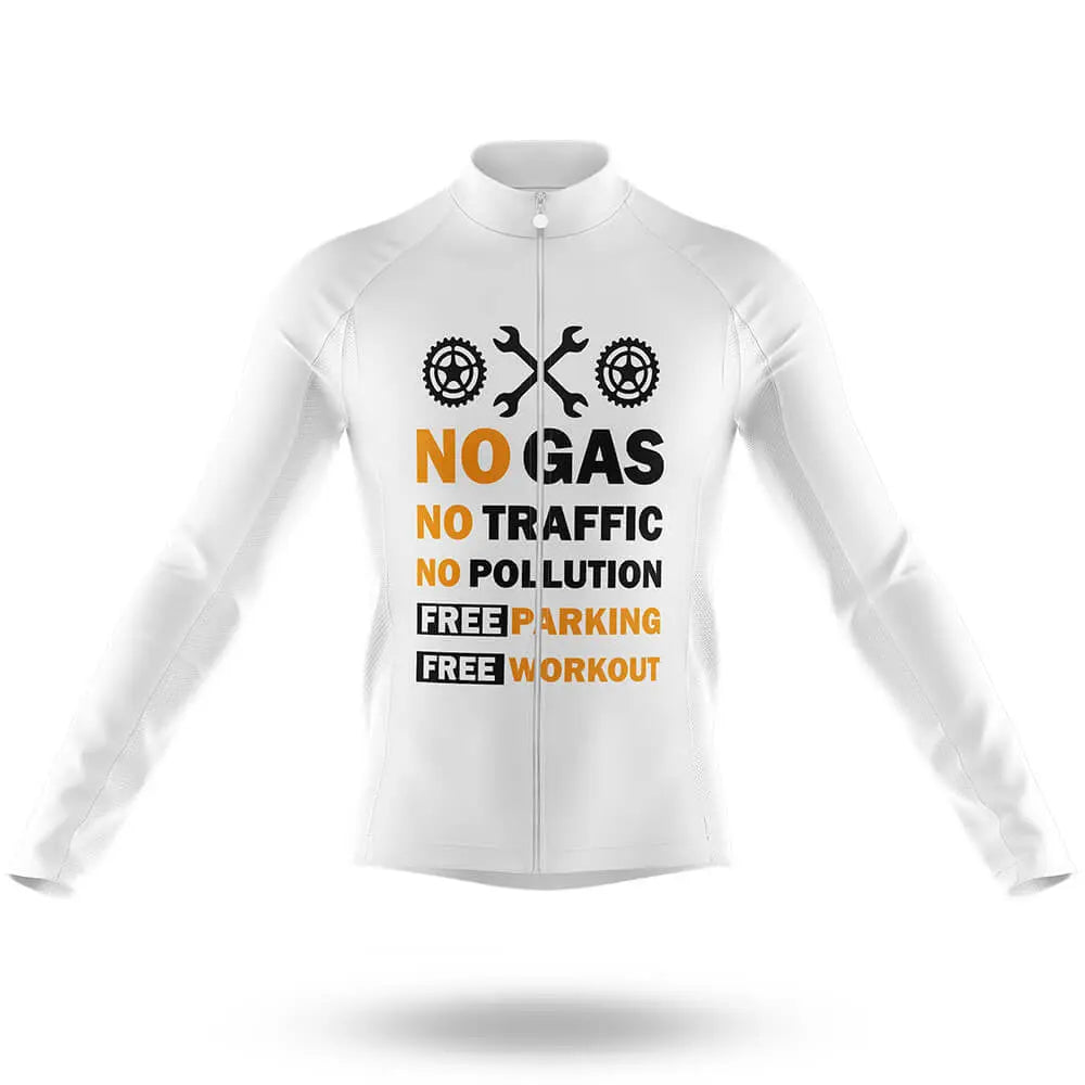No Gas - White - Men's Cycling Kit
