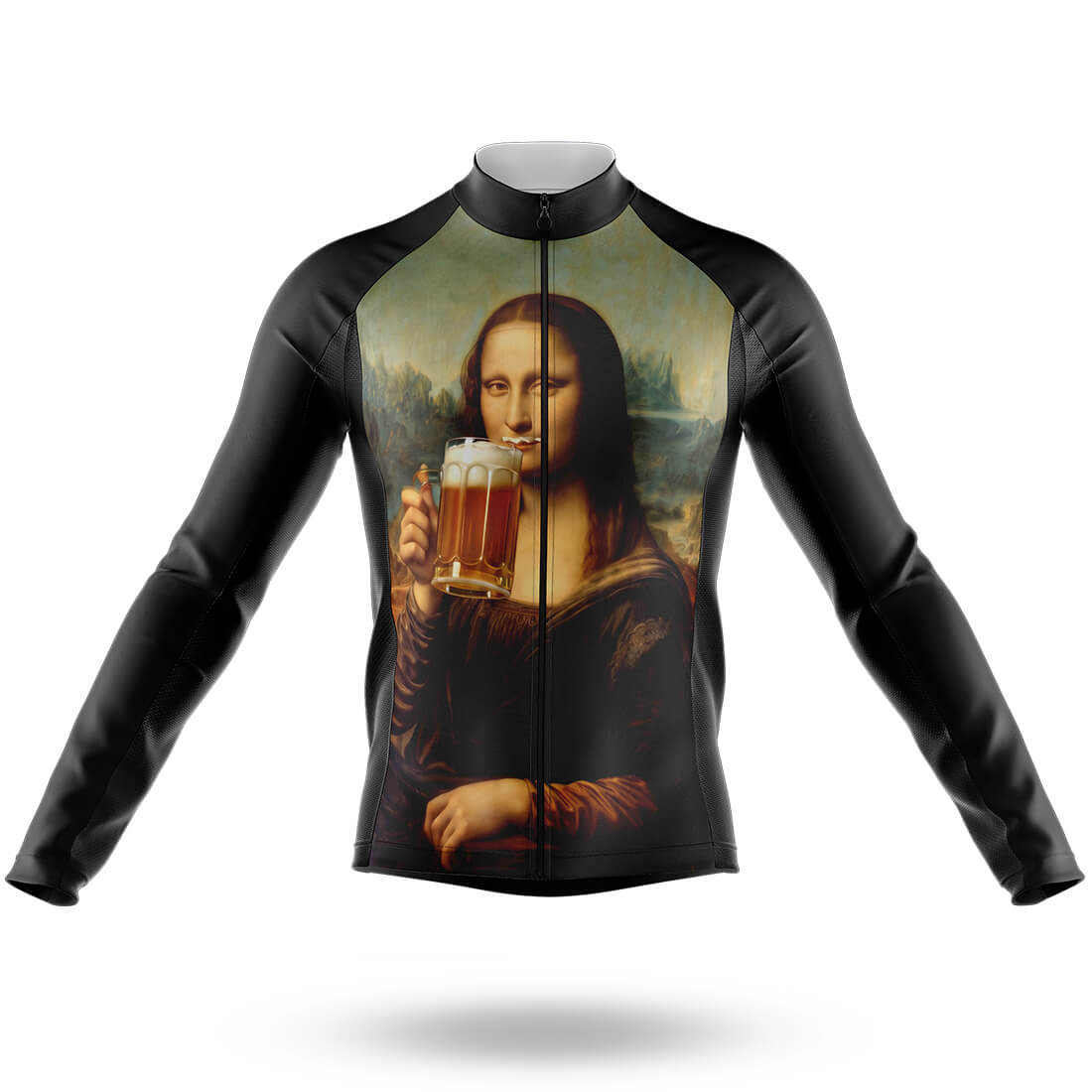 Mona Lisa Drinking Beer - Men's Cycling Kit