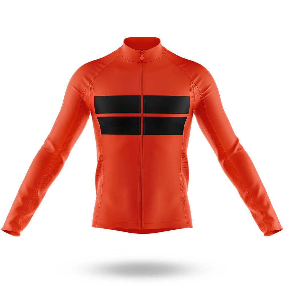 Retro Two Stripes - Orange - Men's Cycling Kit
