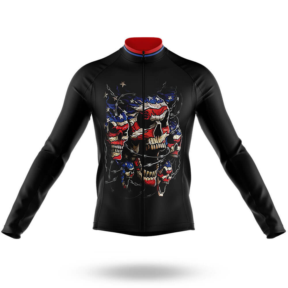 USA Flag Skull V3 - Men's Cycling Kit