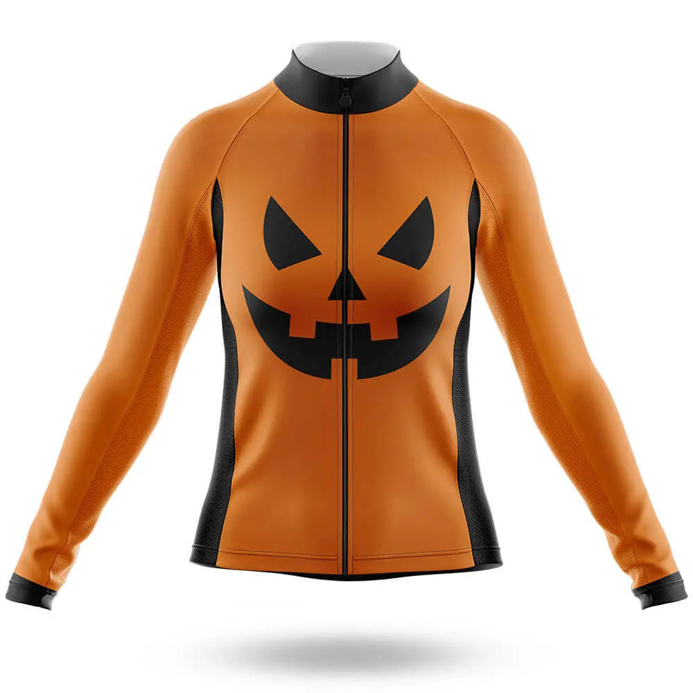 Pumpkin Face - Orange - Women - Cycling Kit