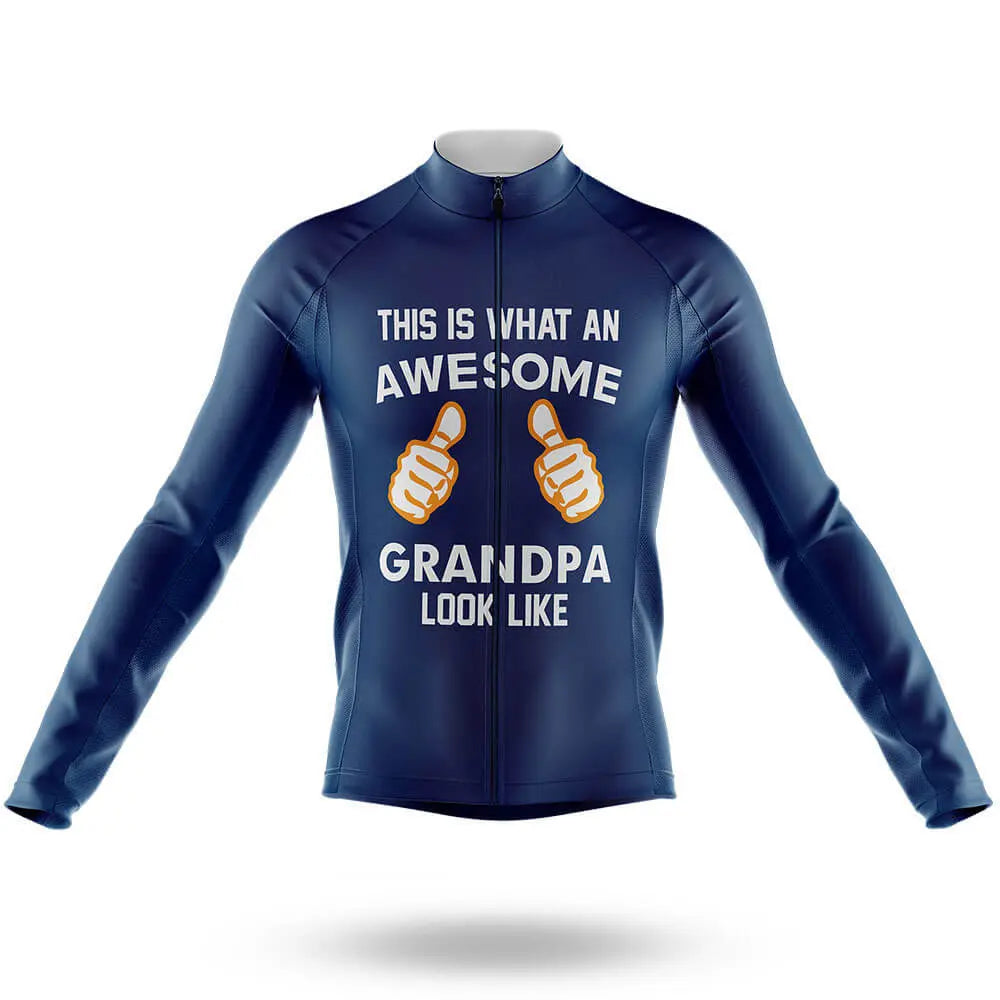 Awesome Grandpa V3 - Navy - Men's Cycling Kit