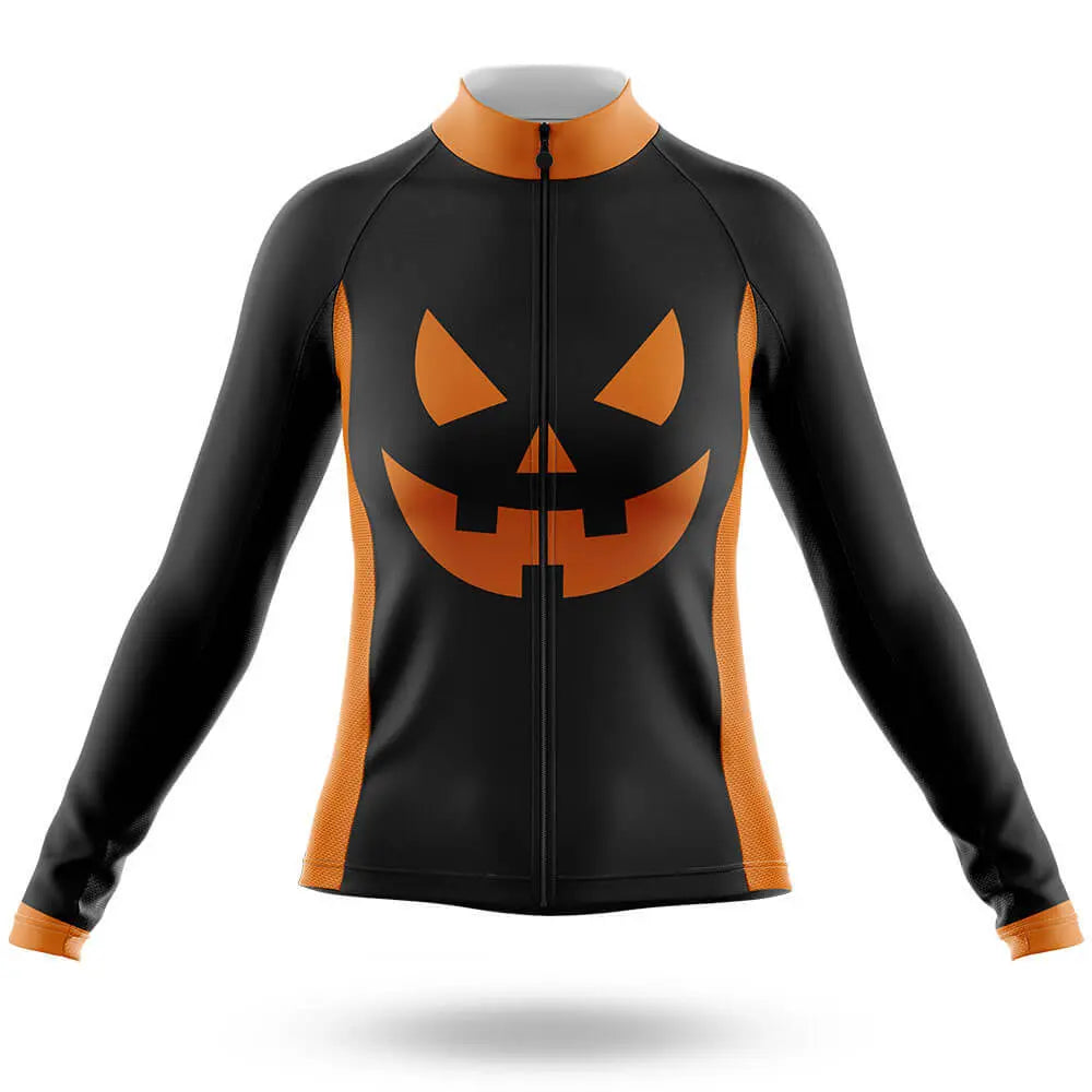 Pumpkin Face - Black - Women - Cycling Kit