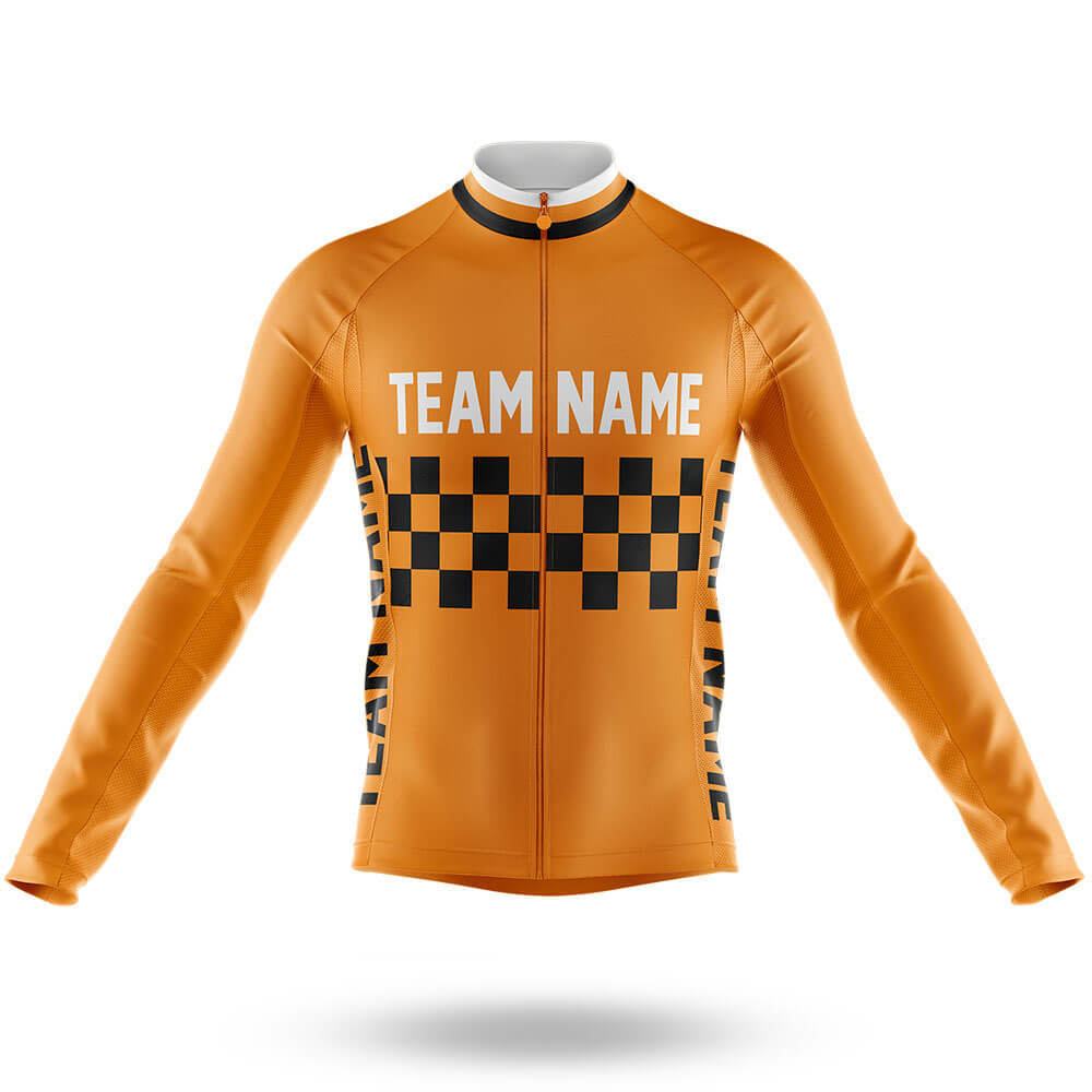 Custom Team Name M7 Orange - Men's Cycling Kit