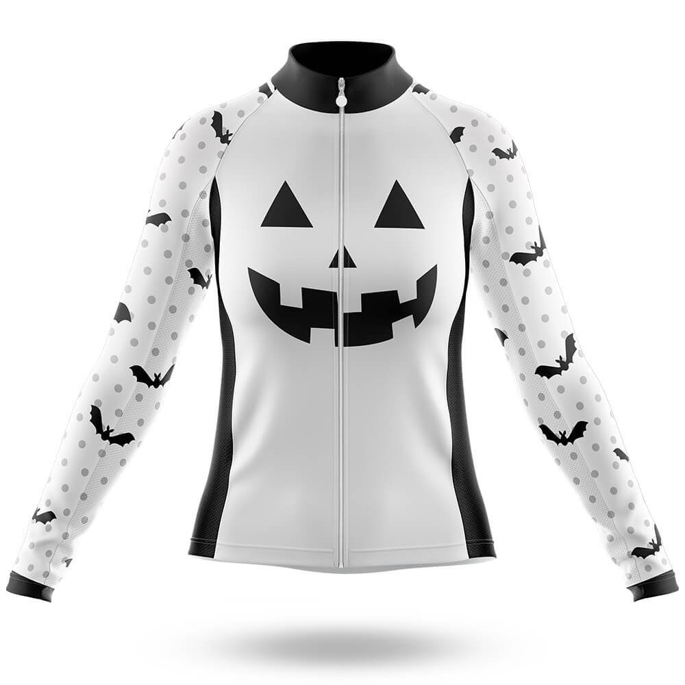 Pumpkin Face - White - Women's Cycling Kit