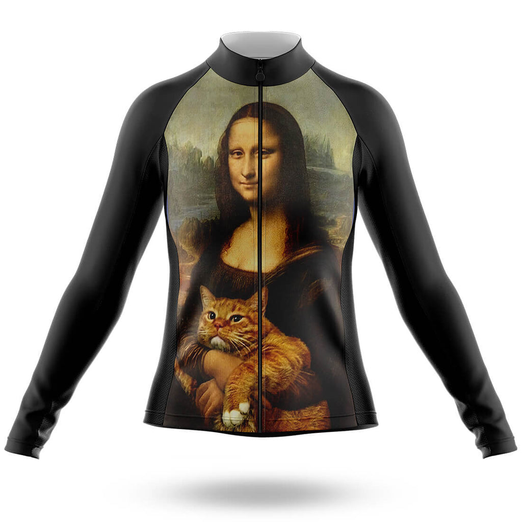 Mona Lisa With Orange Cat - Women's Cycling Kit
