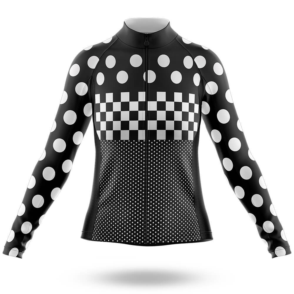 Polka Dots - Black White - Women's Cycling Kit