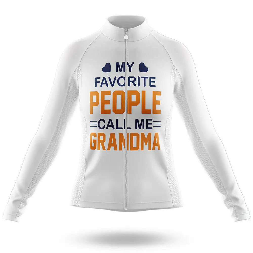Call Me Grandma - White - Women Cycling Kit